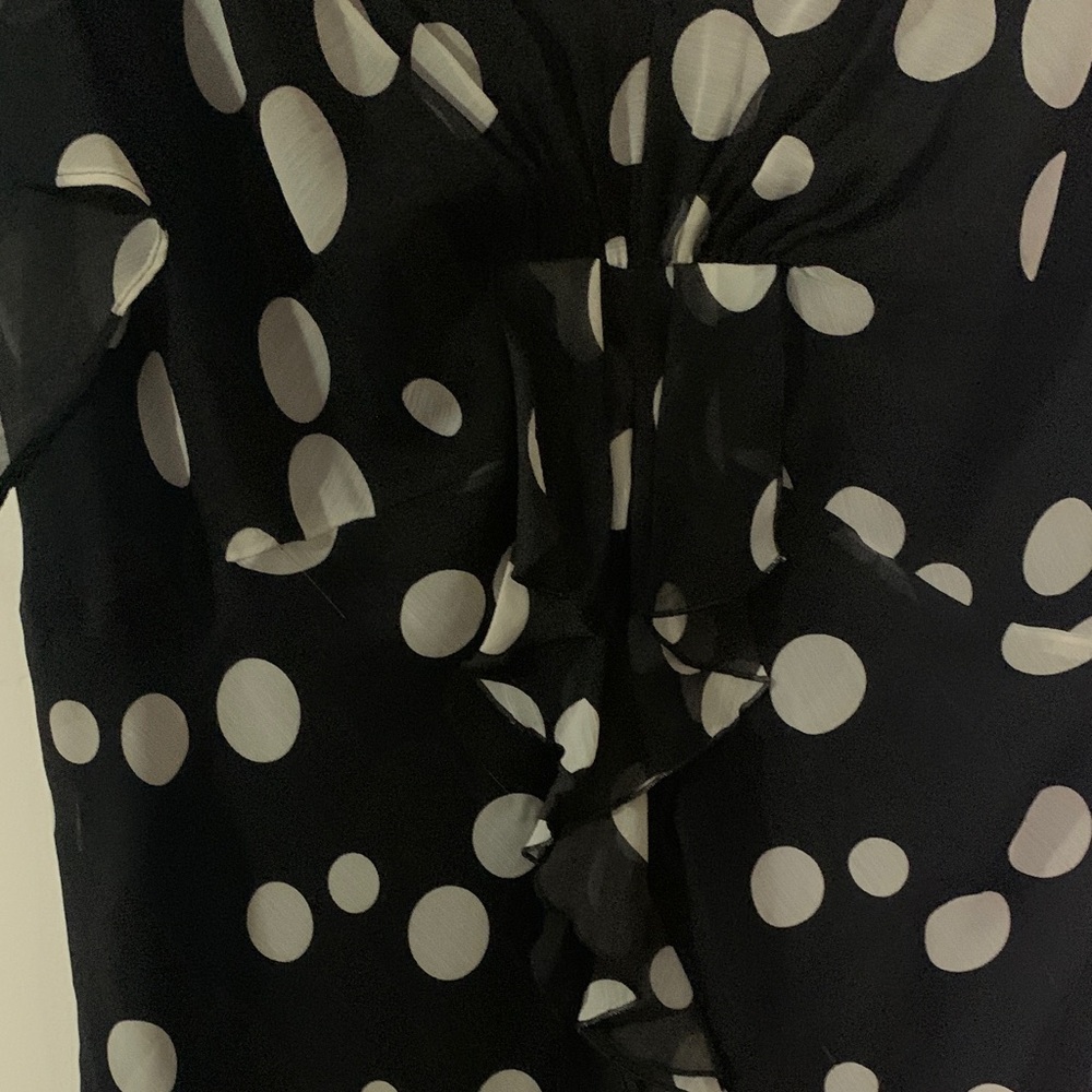 Dress Barn Black and White Polka Dot Midi Dress - Picture 9 of 9